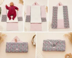 Matelas à langer de voyage- créations couture bébé personnalisées